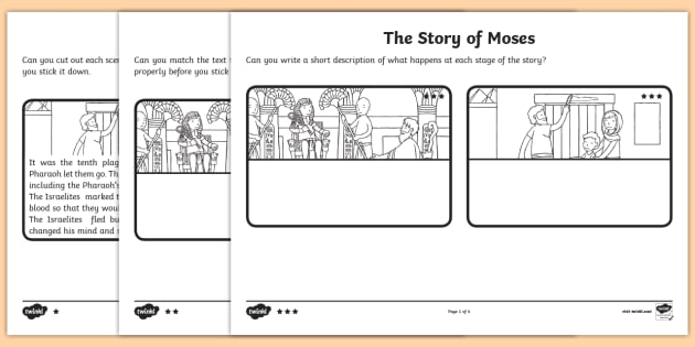 * NEW * The Story of Moses Differentiated Sequencing Activity