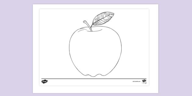 Free Apple Colouring Page For Toddlers Colouring Sheets