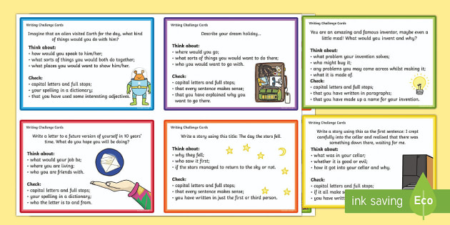 Writing Challenge Cards Independent written tasks KS2