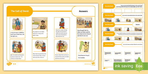 The Call of David Storyboard Activity Sequencing Sheet | CfE