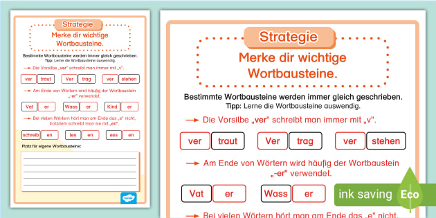 Rechtschreibstrategien übungen Pdf 3 Klasse www.twinkl.de