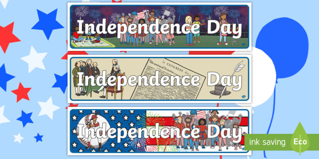 Independence Day Banner Pack Teacher Made