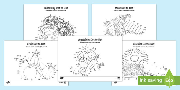 Free Dot To Dot Food Activity Sheets Worksheets Twinkl