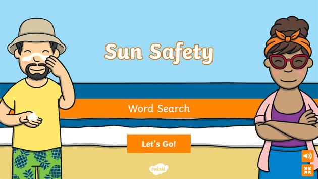 Sun Safety Word Search