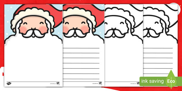 FREE! - Modelo De Carta Para Santa Con Forma De Barba