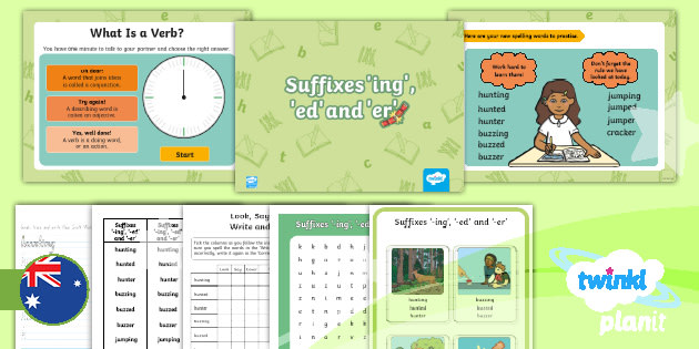 Year 1 Spelling: Suffixes Lesson 1 (teacher made)