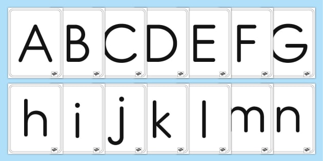 Printable letters of the alphabet