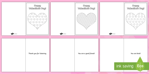 Valentine's Day Card Template (teacher made) - Twinkl