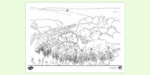 FREE! - The Grand Depart Colouring Sheet | Colouring Sheets