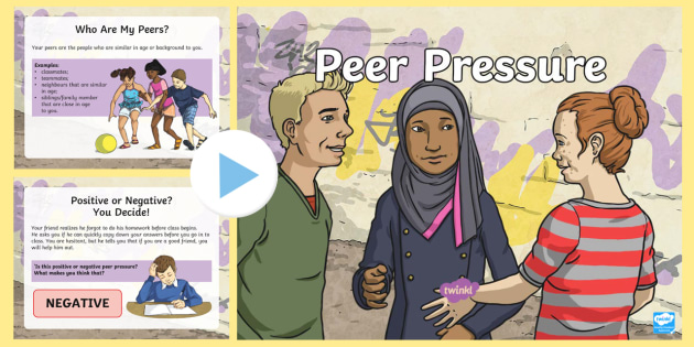Discuss the difference between positive and negative peer pressure using th...