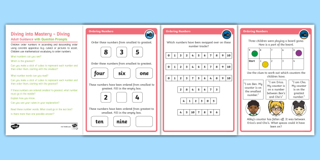 White Rose Maths Compatible Year 1 Order Numbers Mastery