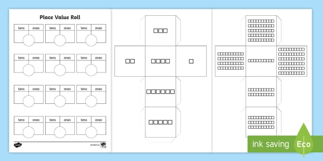 dice place value game mathematics primary