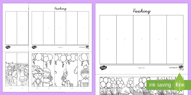 Fasching Number Sequencing Puzzle