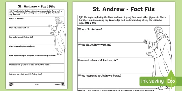 st andrews assignment and worksheet