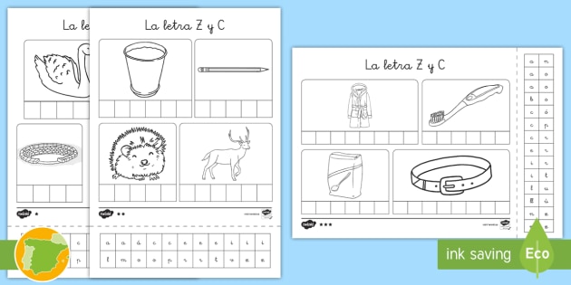 Ficha De Recortar Y Pegar La Letra Z Y C Teacher Made Usalo en cualquier red social o app. ficha de recortar y pegar la letra z y c