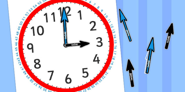 Blank Clock with Minutes and Hands