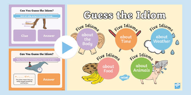 The idiom will show here. Read the idiom, discuss with the class, then  click enter to see the definition. Idioms Set 8: What Does This Mean? -  ppt download