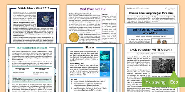 Non-Chronological Report Writing Comprehension Examples