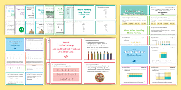 Year 6 Maths Mastery Challenge Cards on Bumper Pack