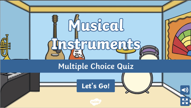 Musical Instruments Interactive Matching Activity