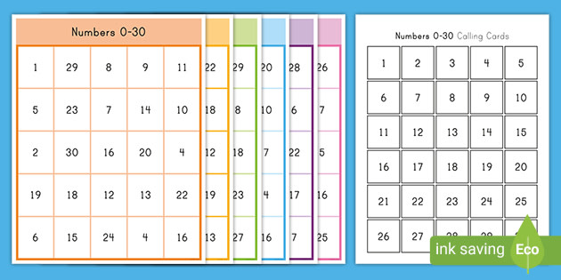 Número Lotto/Bingo-número de reconocimiento eyfs KS1 necesidades especiales 0-20 