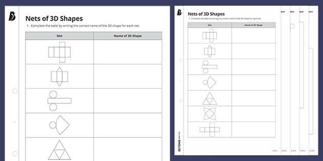 nets of 3d shapes ks3 maths beyond teacher made