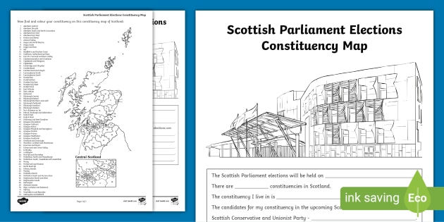 Scottish Parliament Elections Constituency Map