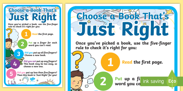 just-right-books-a4-display-poster-teacher-made
