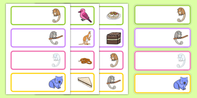 Editable Tray Labels to Support Teaching on Possum Magic