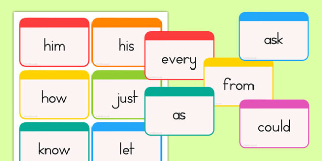 First Grade Dolch Word Flash Cards Teacher Made