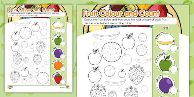 Recognize The Red Color Fruits Worksheet For Early