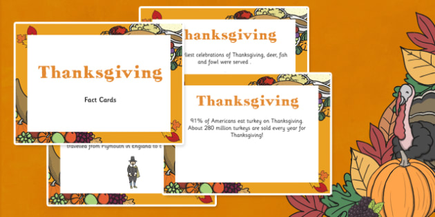 Amazing Thanksgiving Display Fact Cards (teacher made)