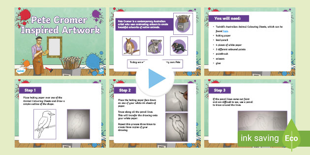 Pete Cromer Inspired Artwork Visual Art Lesson