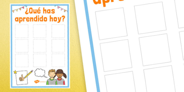 Póster ¿Qué Has Aprendido Hoy? (teacher Made)