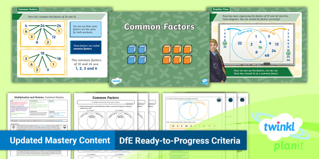 Common Factors Multiplication And Division Year 5 Maths 8624