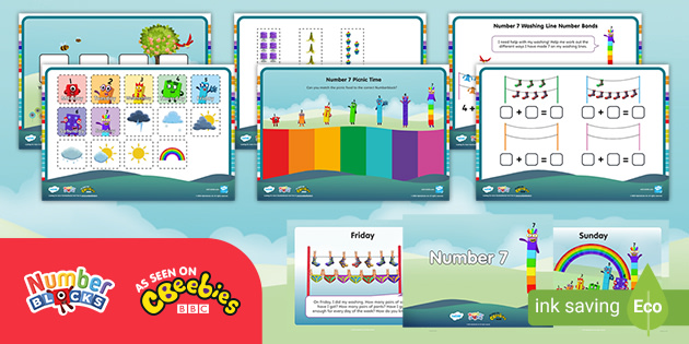 👉 Numberblocks: Lucky Number Seven Resource Pack