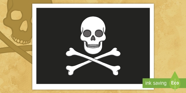 Pirate Flag Printable Template Jolly Roger Resource
