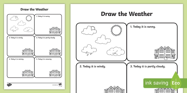 Draw The Weather Worksheet Free Resource teacher Made 