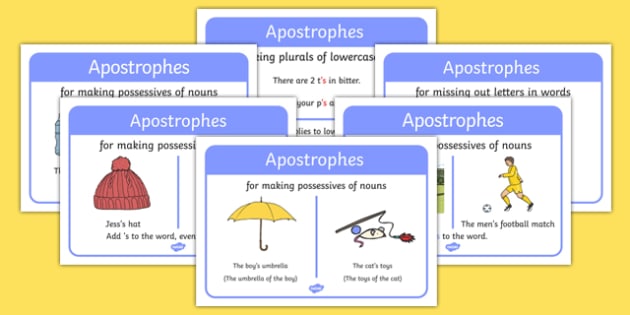 The Apostrophe Language Arts Writing English Classroom Educational POSTER 