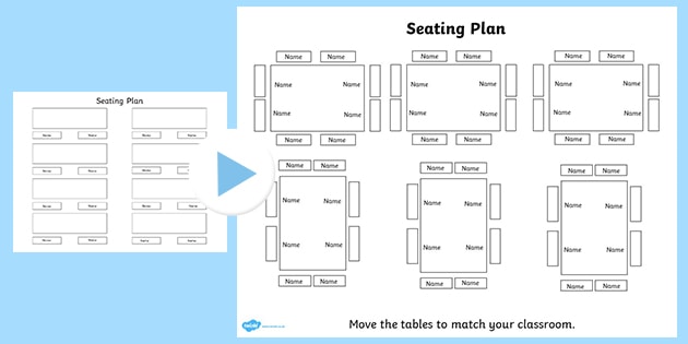 Classroom Seating Plan Template Table, Round Table Seating Plan Template Word