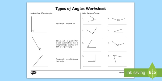 KS2 Types Of Angles Worksheet Maths Angles Worksheet