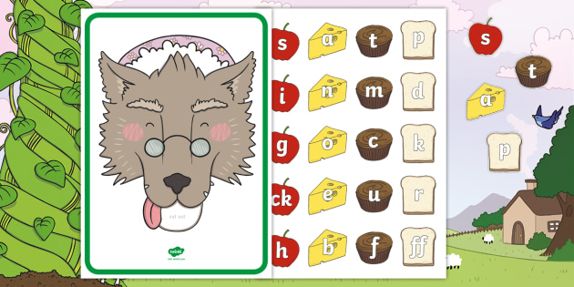 Feed the Wolf Phase 2 Phonics Game