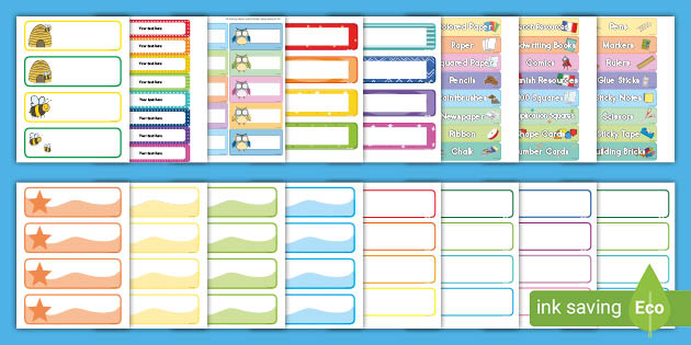 FREE Cubby Nameplate Tag Pack Back To School Twinkl