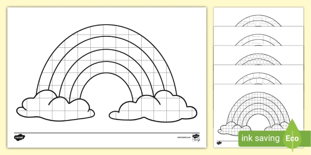 Rainbow Mosaic Colouring Page,rainbow colouring sheets