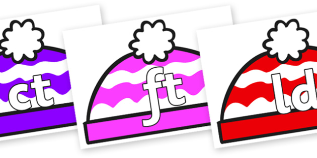 final letter blends on wooly hats (multicolour)