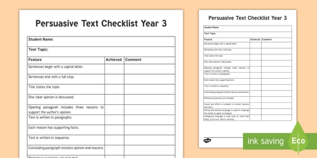 year-3-persuasive-checklist