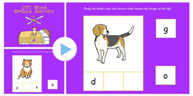 CVC Word Spelling Flipchart Activity (Teacher-Made)