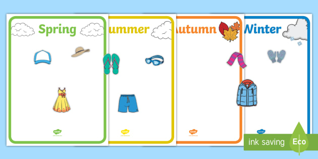 * NEW * Seasonal Clothes Sorting Activity - early childhood