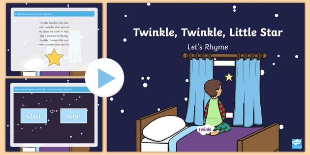 Twinkle Twinkle Little Star Lets Rhyme Powerpoint 