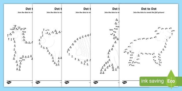 Counting In 2s Dot To Dot Sheets Animals Teacher Made